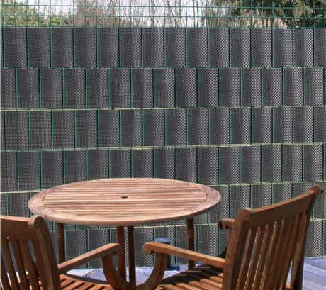 Lattes de cl&ocirc;ture en textil&egrave;ne 19 cm x 2,6 m, 10 ensembles | Vente en gros de jardin robuste